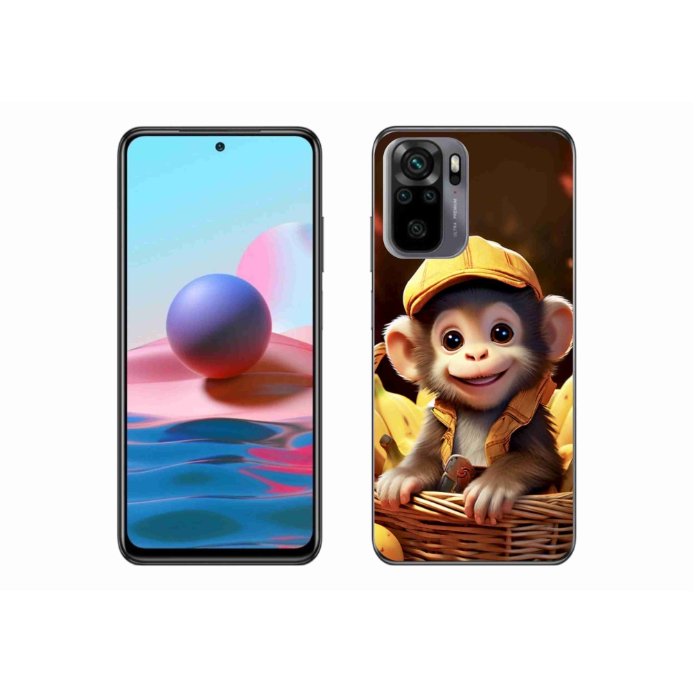 Gélový kryt mmCase na Xiaomi Redmi Note 10S - opice v košíku
