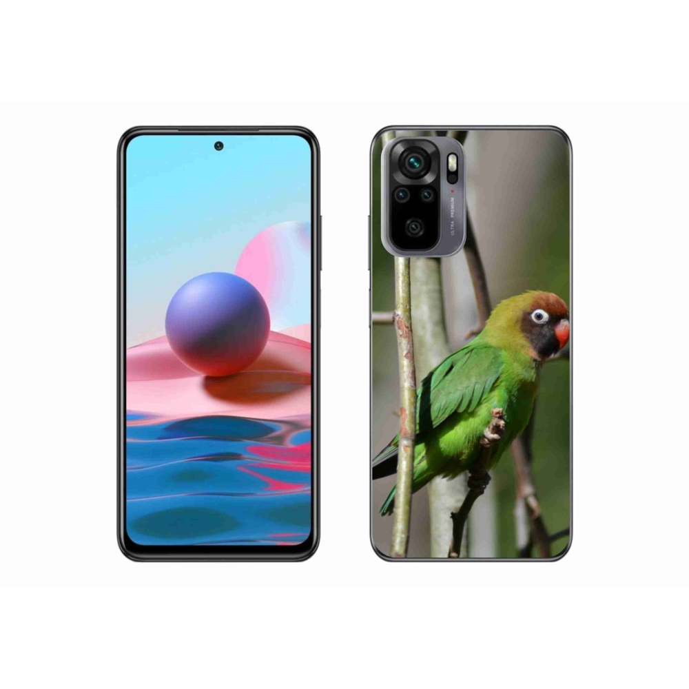 Gélový kryt mmCase na Xiaomi Redmi Note 10S - papagáj agapornis