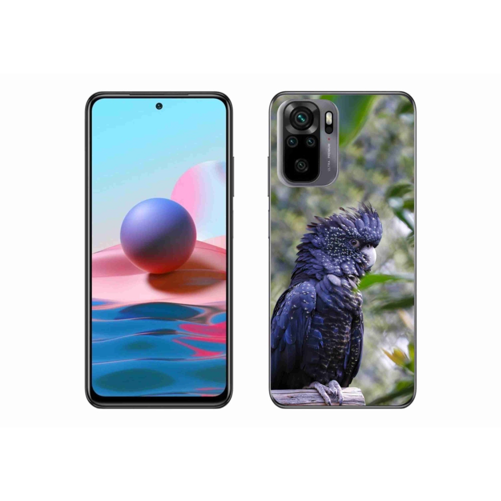 Gélový kryt mmCase na Xiaomi Redmi Note 10S - papagáj kakadu čierny