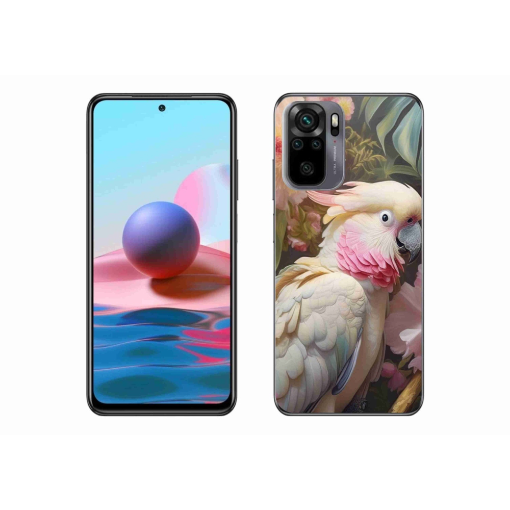 Gélový kryt mmCase na Xiaomi Redmi Note 10S - papagáj kakadu ružový 2