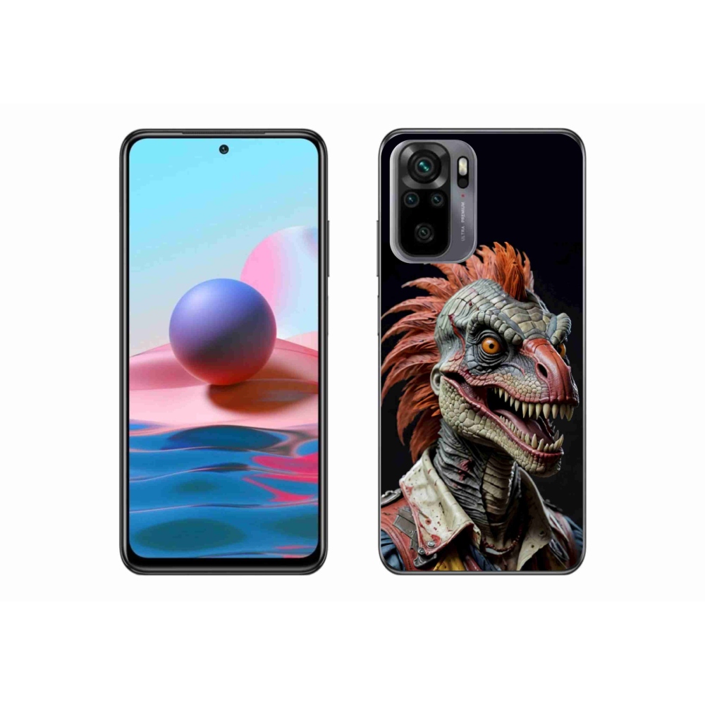Gélový kryt mmCase na Xiaomi Redmi Note 10S - punk dinosaurus