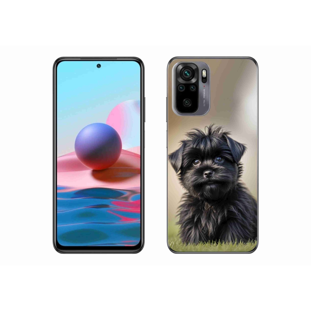 Gélový kryt mmCase na Xiaomi Redmi Note 10S - roztomilý čierny psík