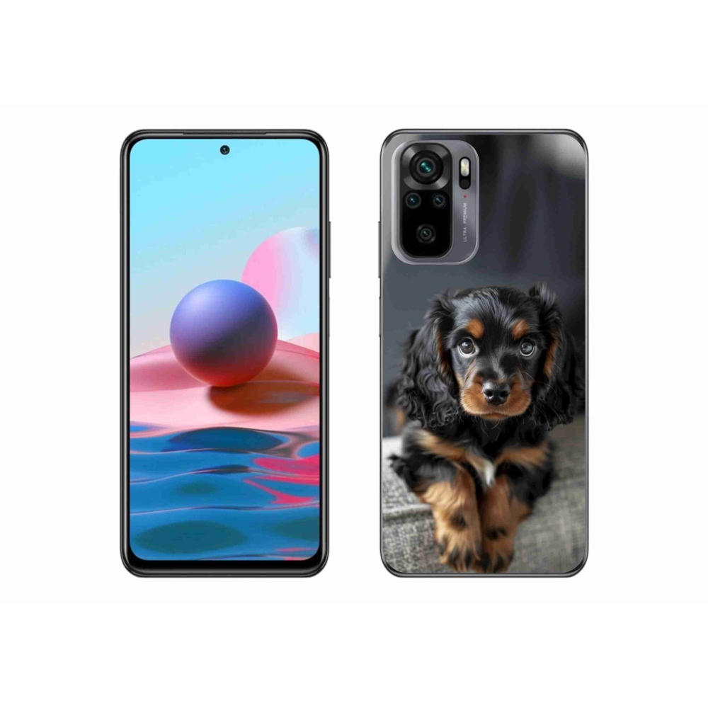 Gélový kryt mmCase na Xiaomi Redmi Note 10S - roztomilý dlhosrstý jazvečík