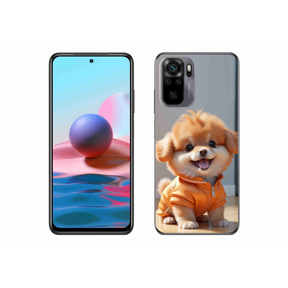 Gélový kryt mmCase na Xiaomi Redmi Note 10S - roztomilý pomeranian v mikine