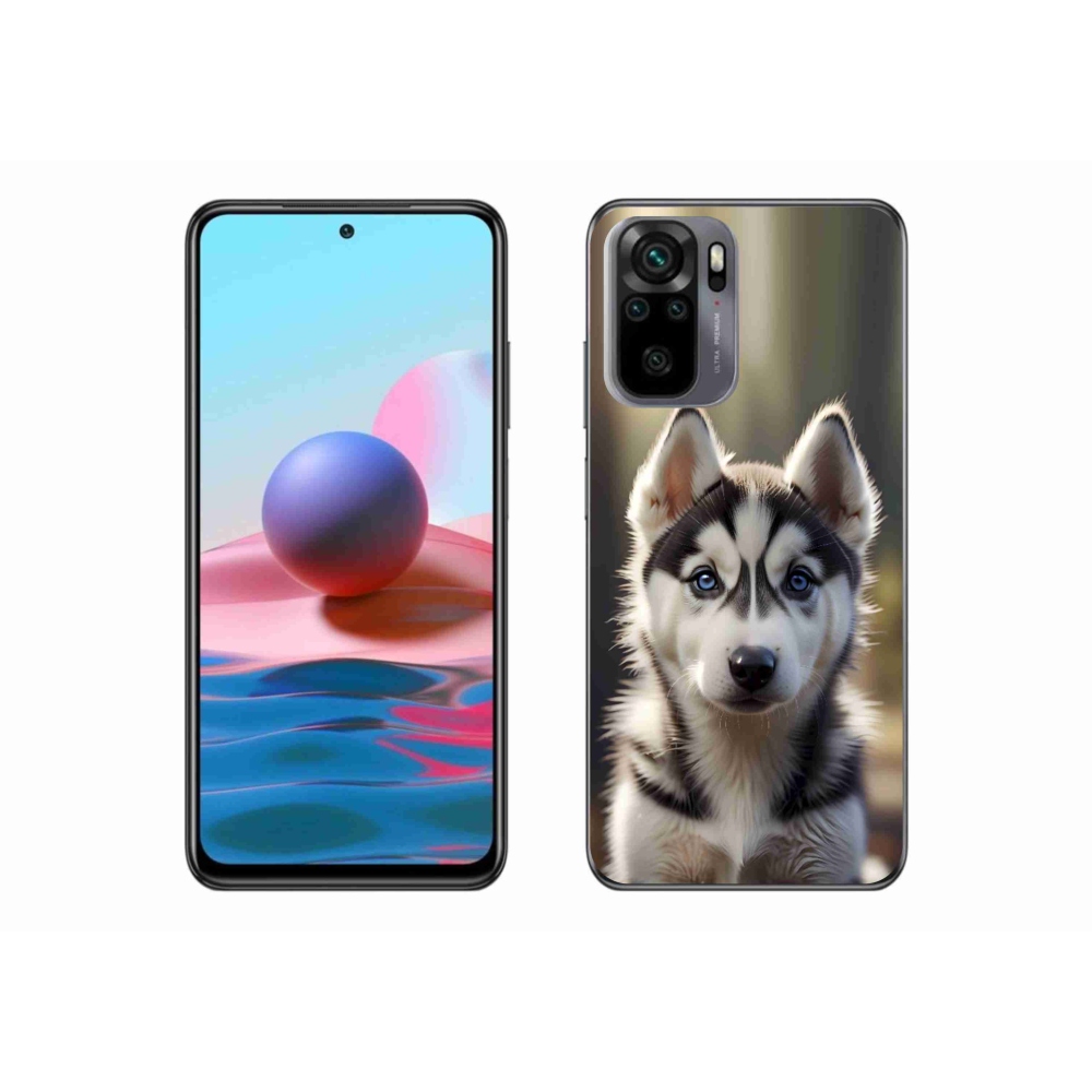 Gélový kryt mmCase na Xiaomi Redmi Note 10S - roztomilý sibírsky husky