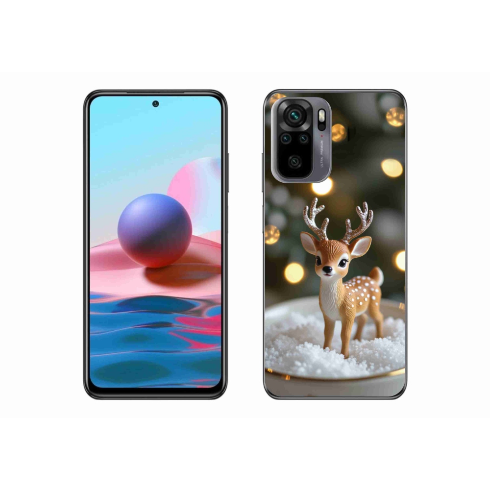 Gélový kryt mmCase na Xiaomi Redmi Note 10S - roztomilý vianočný jeleň