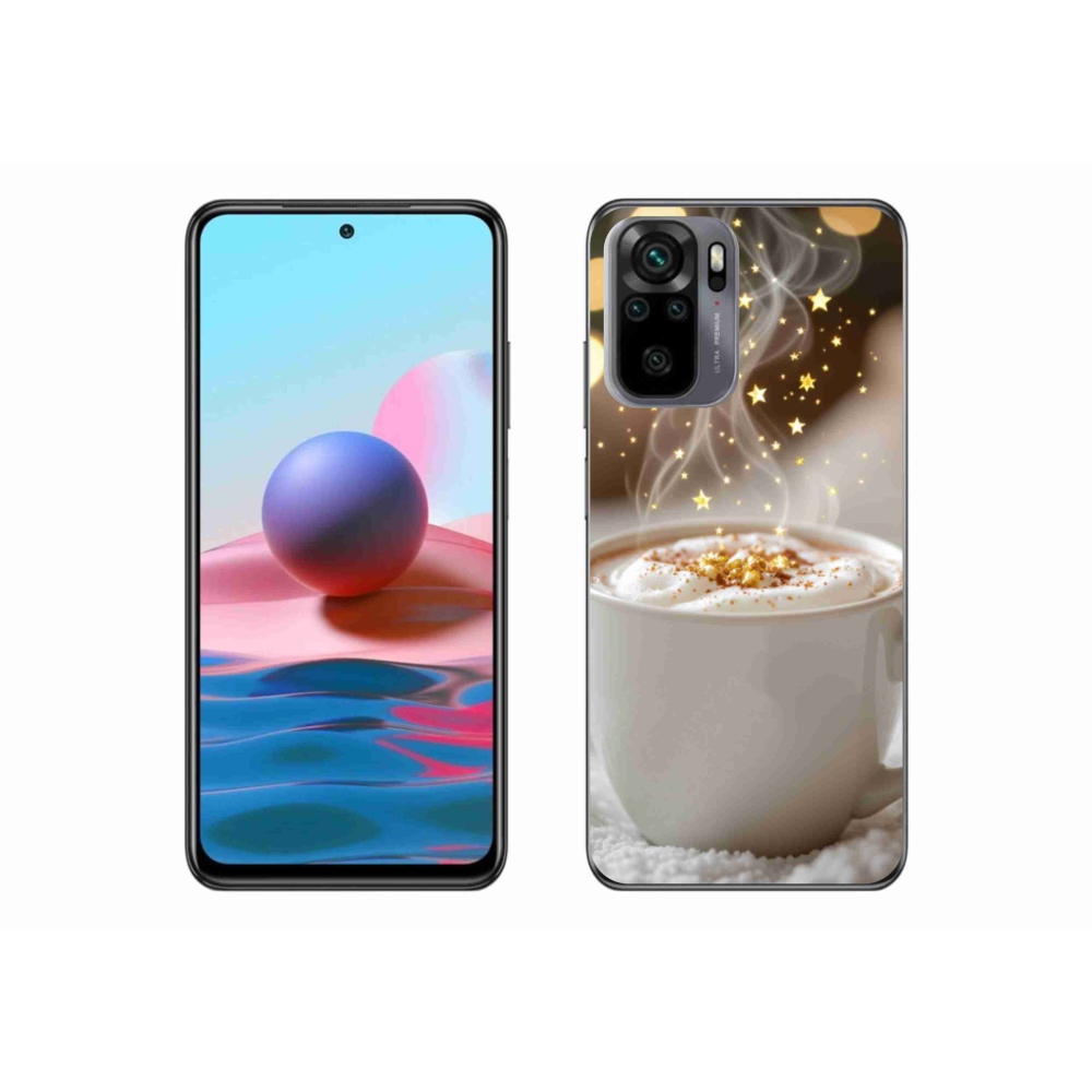 Gélový kryt mmCase na Xiaomi Redmi Note 10S - vianočný horúci nápoj