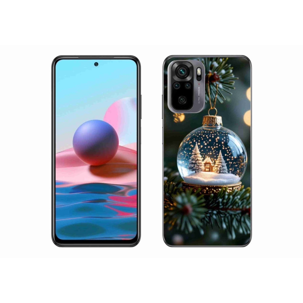 Gélový kryt mmCase na Xiaomi Redmi Note 10S - vianočné gule 2