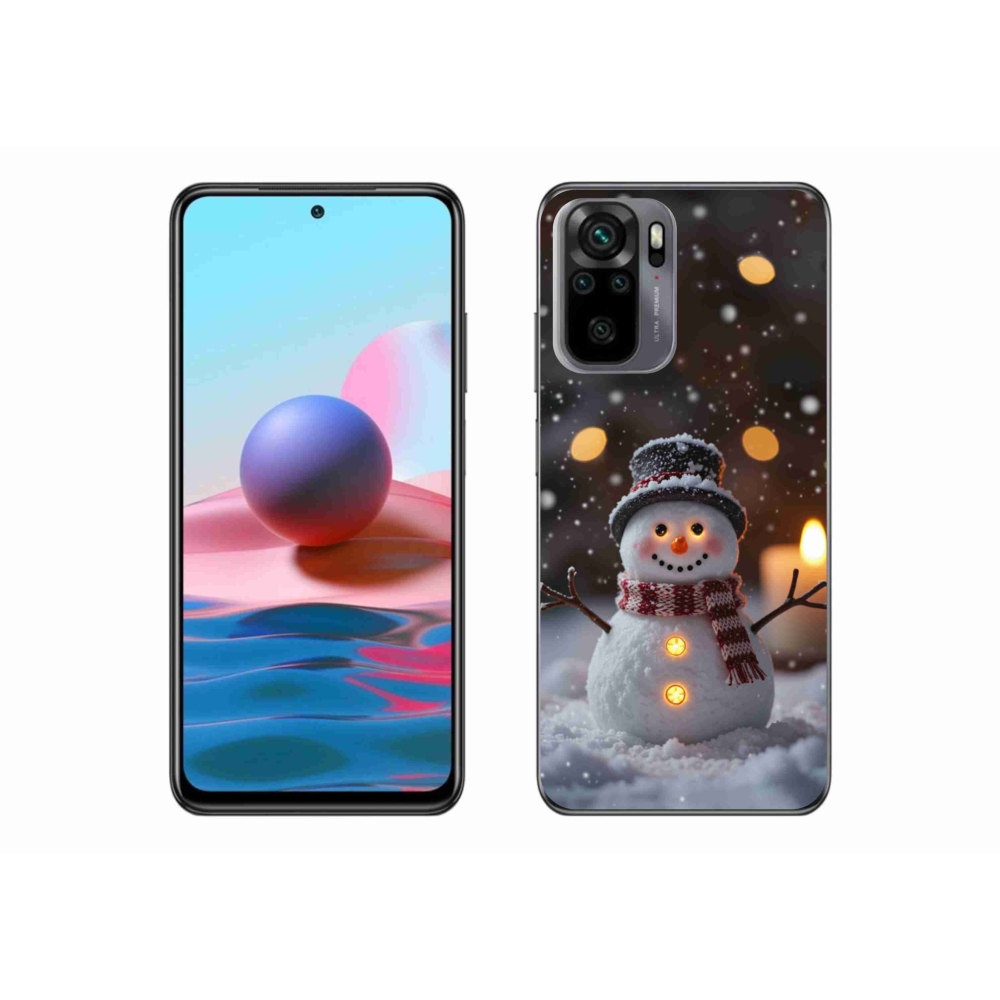 Gélový kryt mmCase na Xiaomi Redmi Note 10S - veselý snehuliak