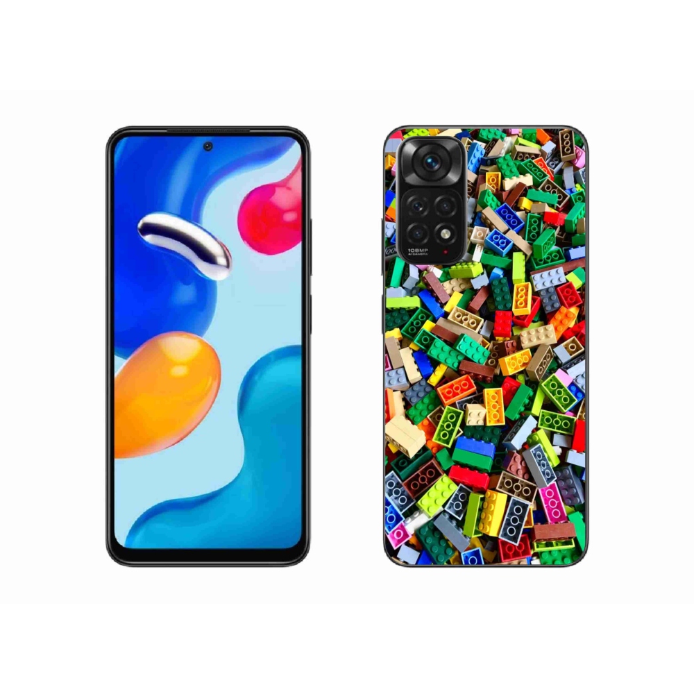 Gélový kryt mmCase na Xiaomi Redmi Note 11 4G - farebné stavebné kocky