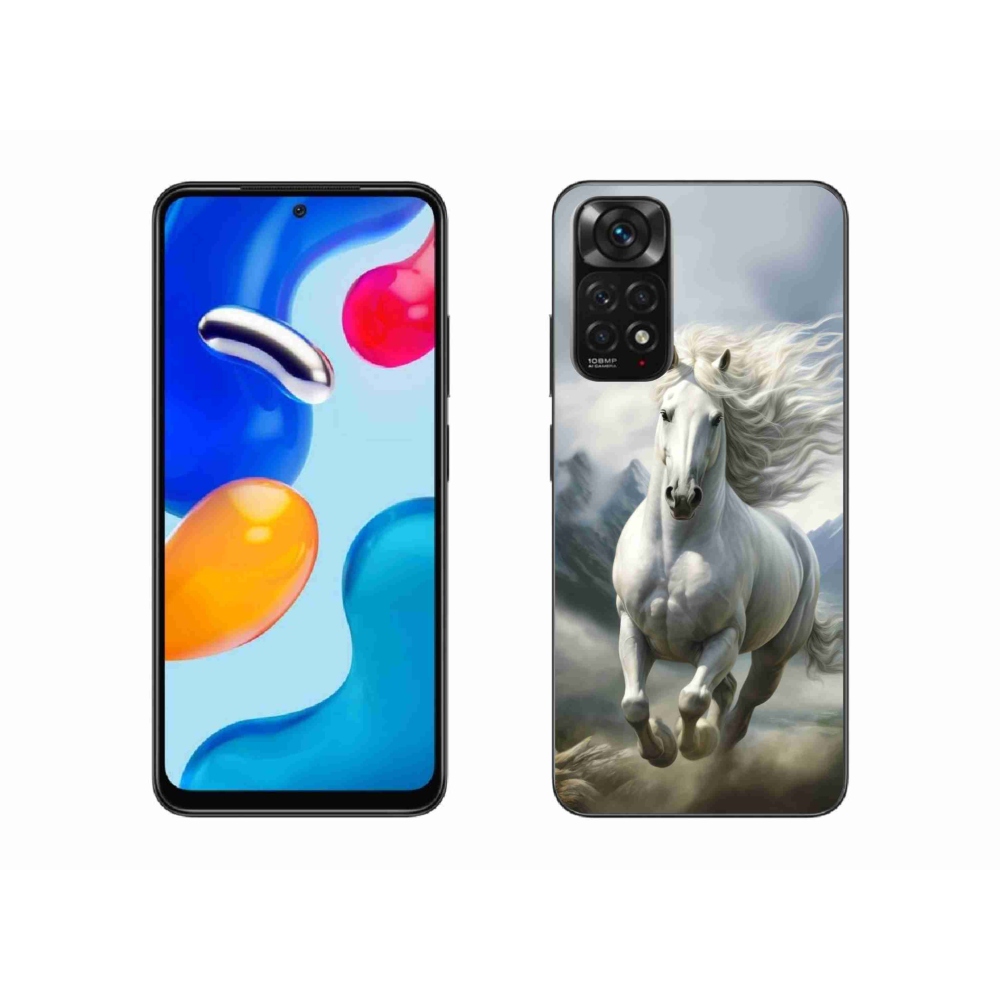 Gélový kryt mmCase na Xiaomi Redmi Note 11 4G - bežiaci biely kôň 3