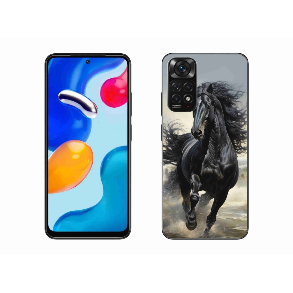Gélový kryt mmCase na Xiaomi Redmi Note 11 4G - bežiaci čierny kôň
