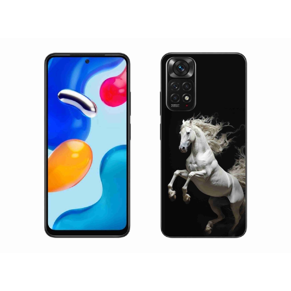 Gélový kryt mmCase na Xiaomi Redmi Note 11 4G - biely kôň 4