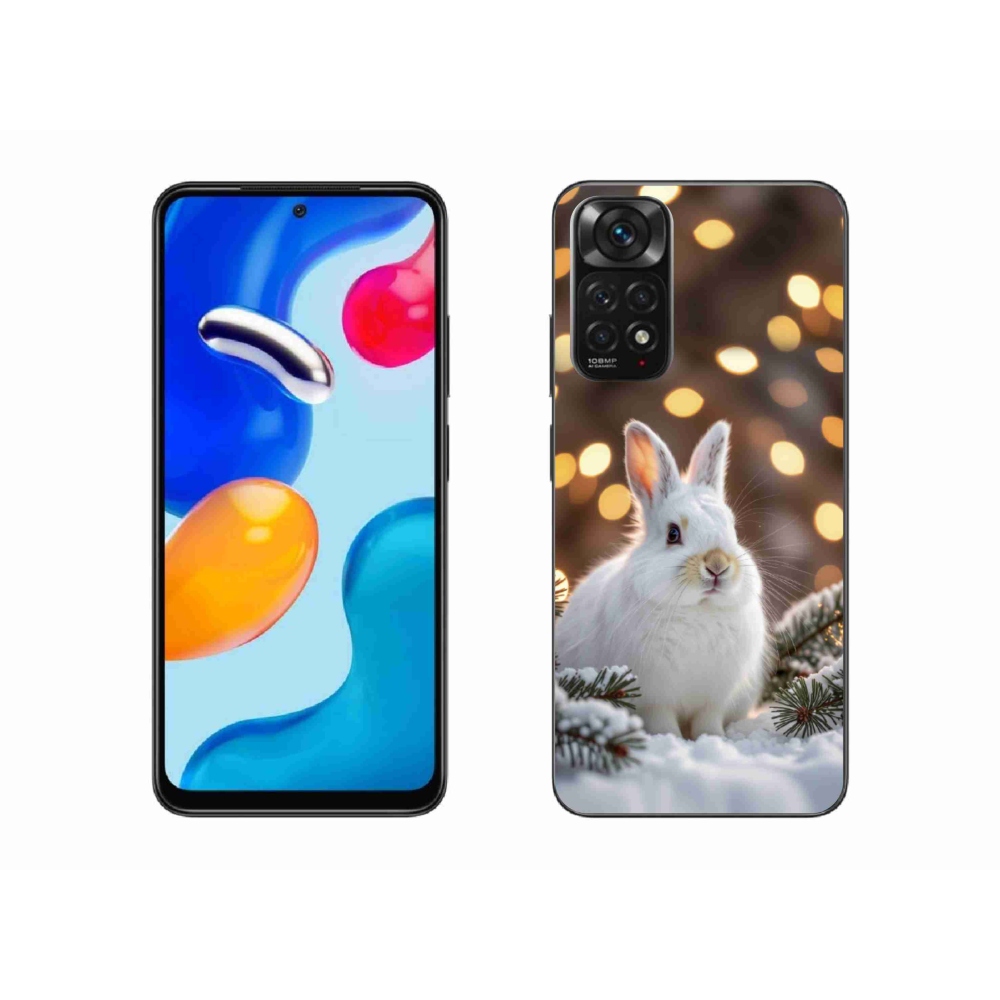 Gélový kryt mmCase na Xiaomi Redmi Note 11 4G - biely zajac