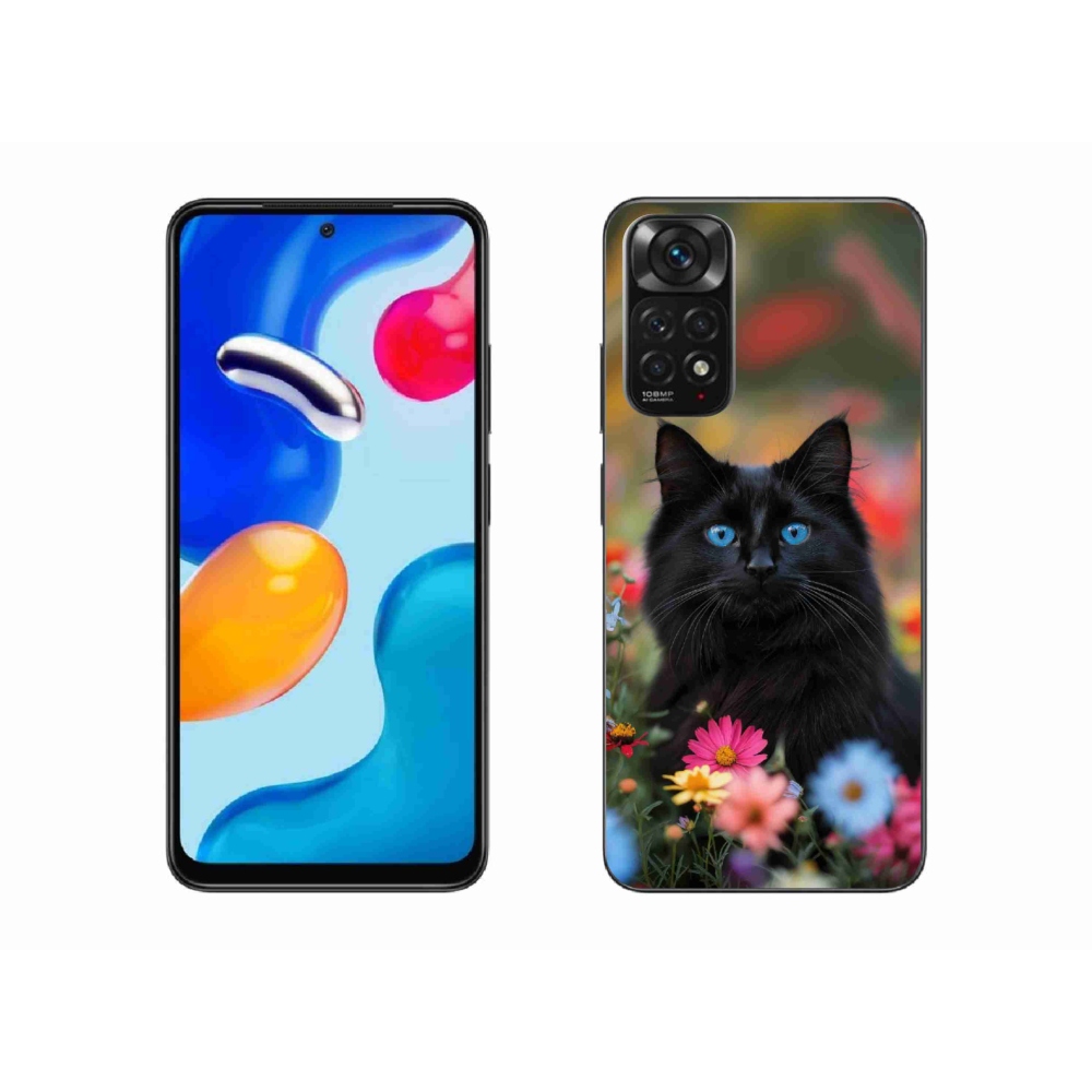 Gélový kryt mmCase na Xiaomi Redmi Note 11 4G - čierne mačiatko 4