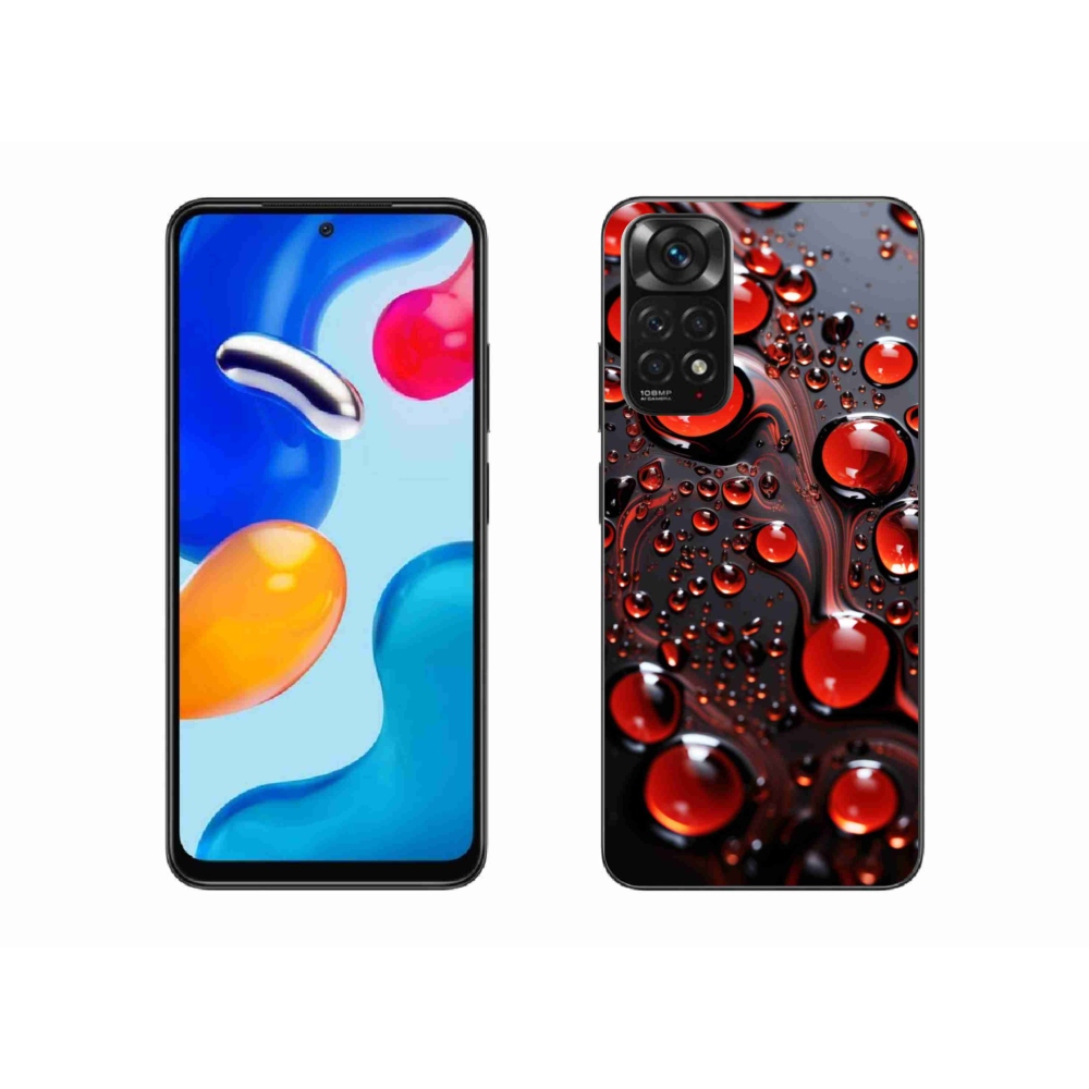 Gélový kryt mmCase na Xiaomi Redmi Note 11 4G - červené kvapky 2