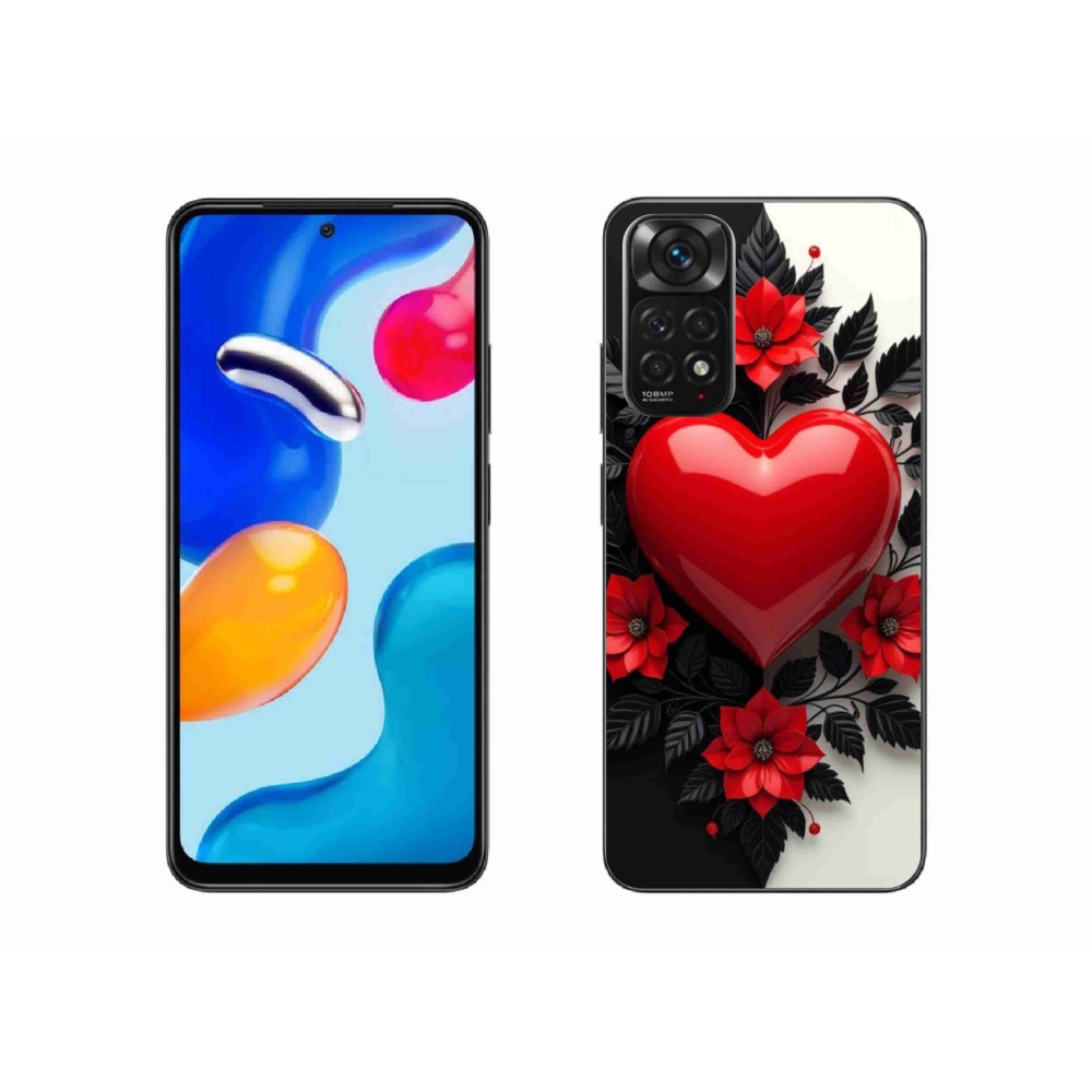 Gélový kryt mmCase na Xiaomi Redmi Note 11 4G - červené srdce