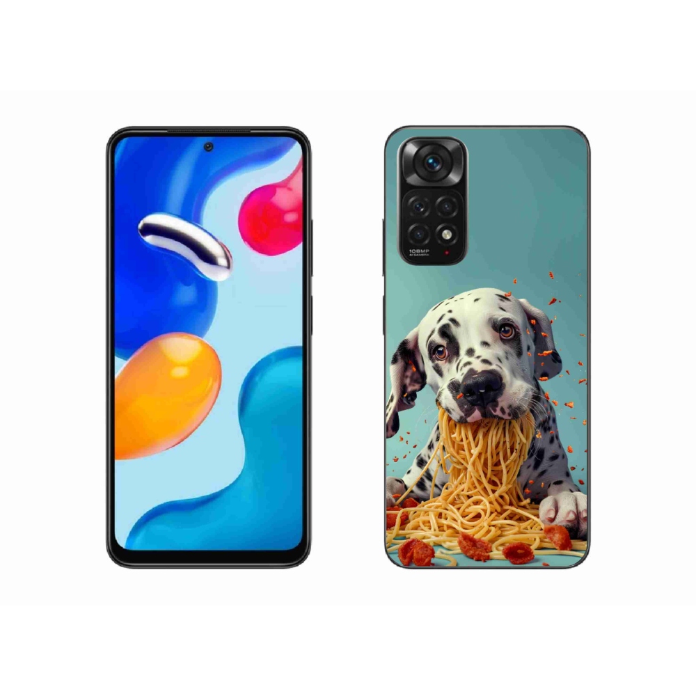 Gélový kryt mmCase na Xiaomi Redmi Note 11 4G - dalmatín a špagety