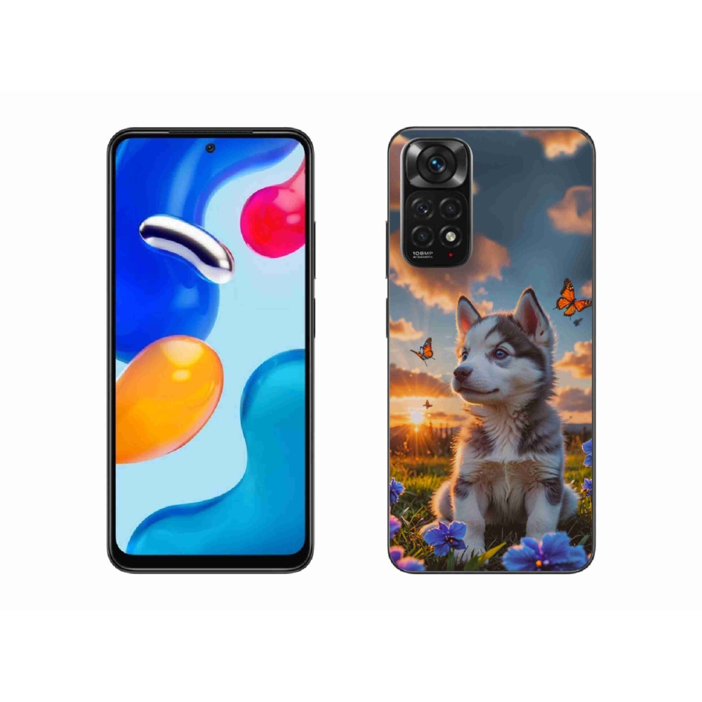 Gélový kryt mmCase na Xiaomi Redmi Note 11 4G - husky pri západe slnka