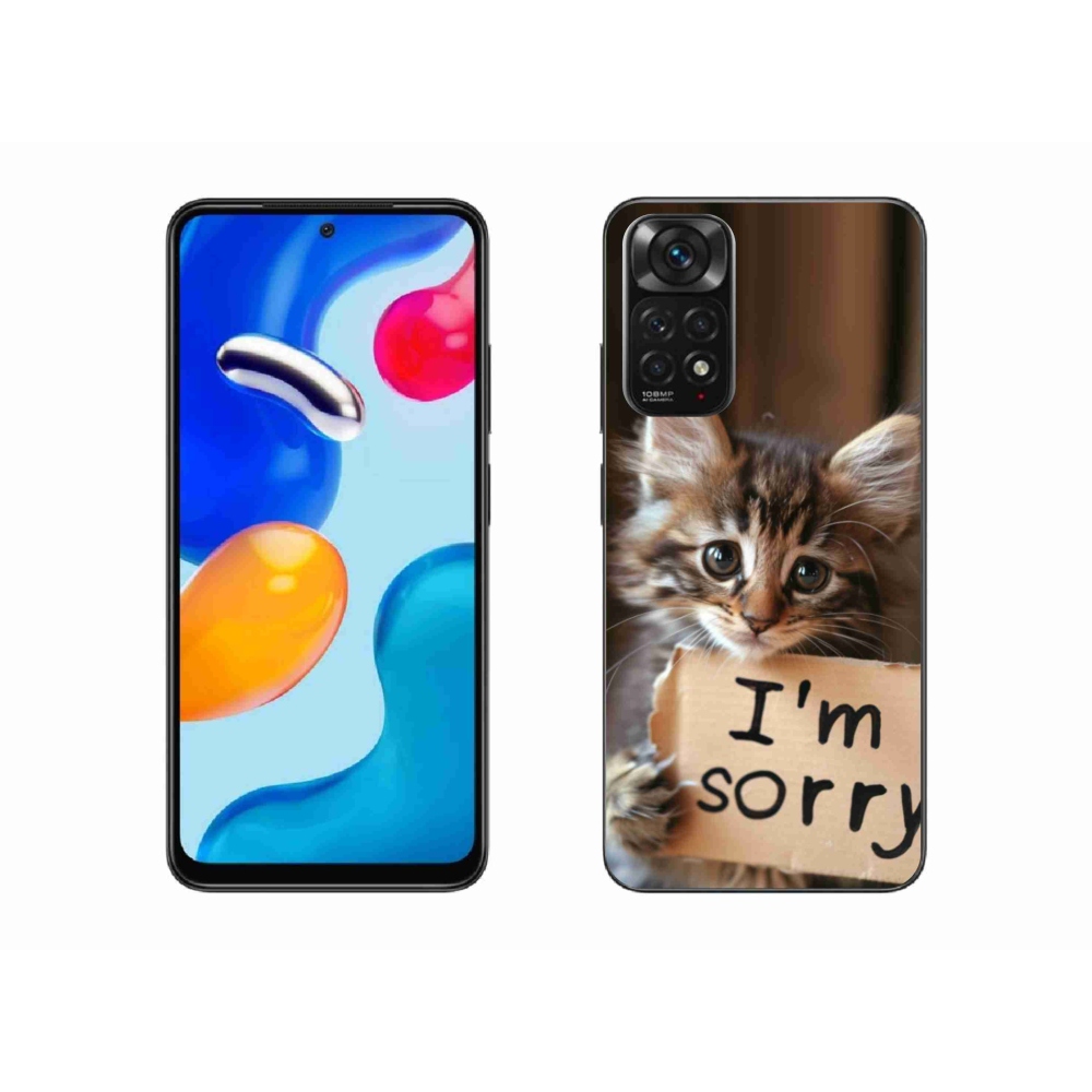 Gélový kryt mmCase na Xiaomi Redmi Note 11 4G - mačacie ospravedlneNE