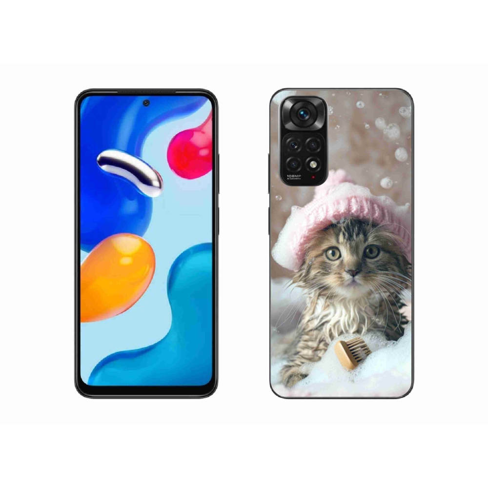 Gélový kryt mmCase na Xiaomi Redmi Note 11 4G - mačiatko a kúpeľ