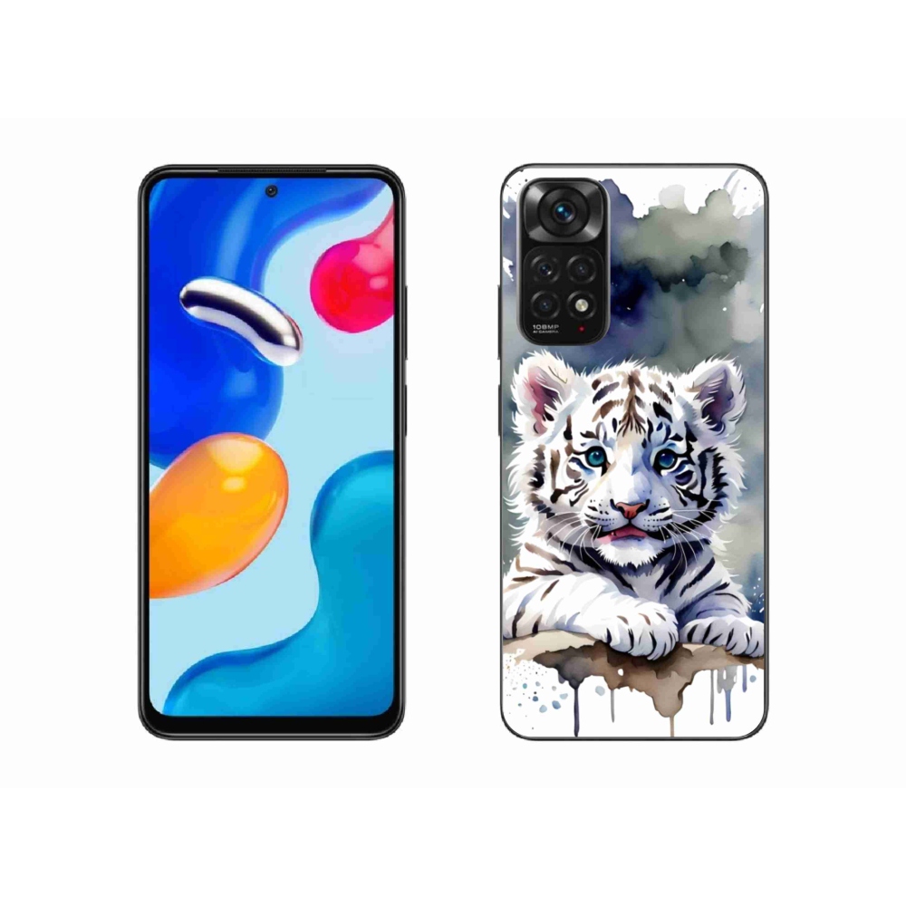 Gélový kryt mmCase na Xiaomi Redmi Note 11 4G - mláďa bieleho tigra