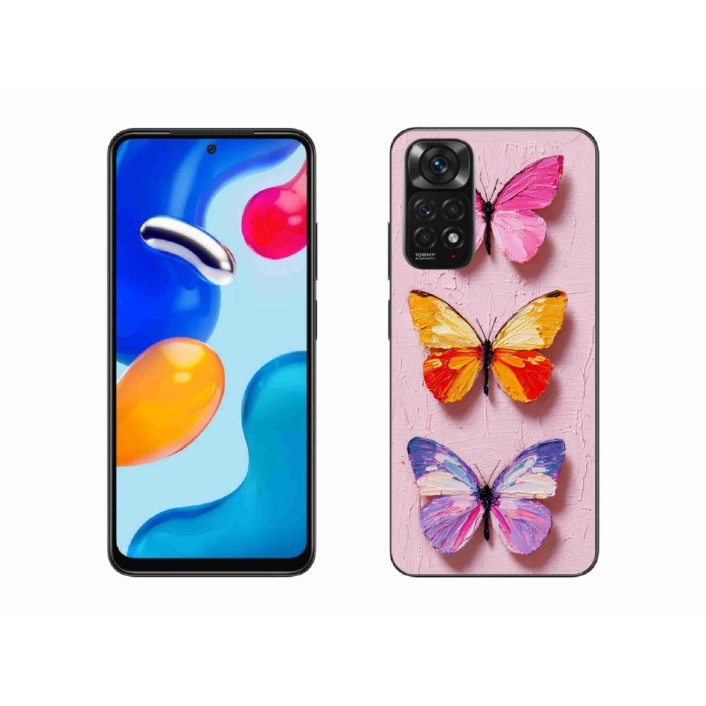 Gélový kryt mmCase na Xiaomi Redmi Note 11 4G - motýlia trojica