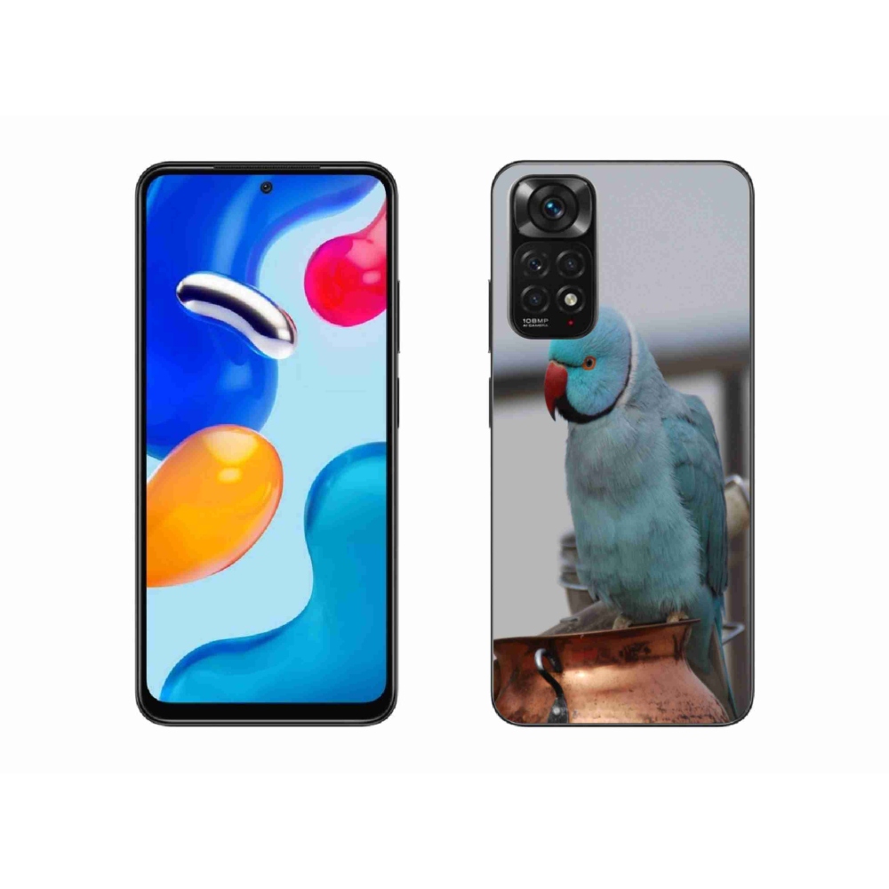 Gélový kryt mmCase na Xiaomi Redmi Note 11 4G - papagáj alexander modrý