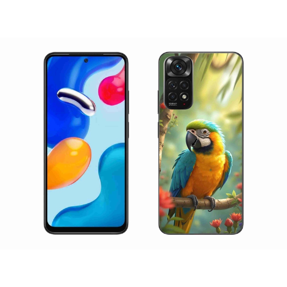 Gélový kryt mmCase na Xiaomi Redmi Note 11 4G - papagáj ara modrožltá