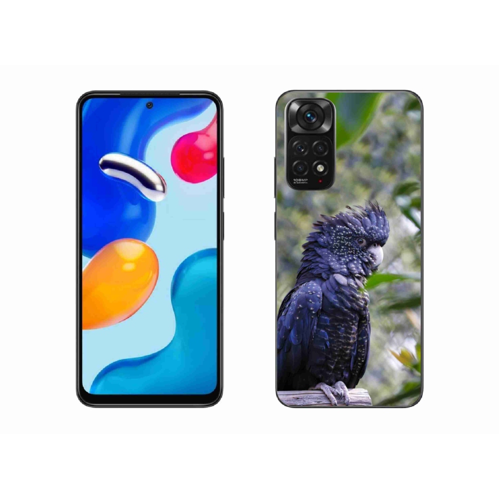 Gélový kryt mmCase na Xiaomi Redmi Note 11 4G - papagáj kakadu čierny