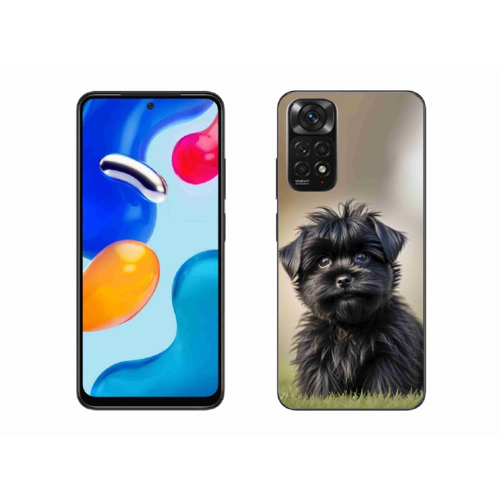 Gélový kryt mmCase na Xiaomi Redmi Note 11 4G - roztomilý čierny psík