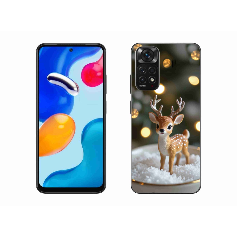 Gélový kryt mmCase na Xiaomi Redmi Note 11 4G - roztomilý vianočný jeleň