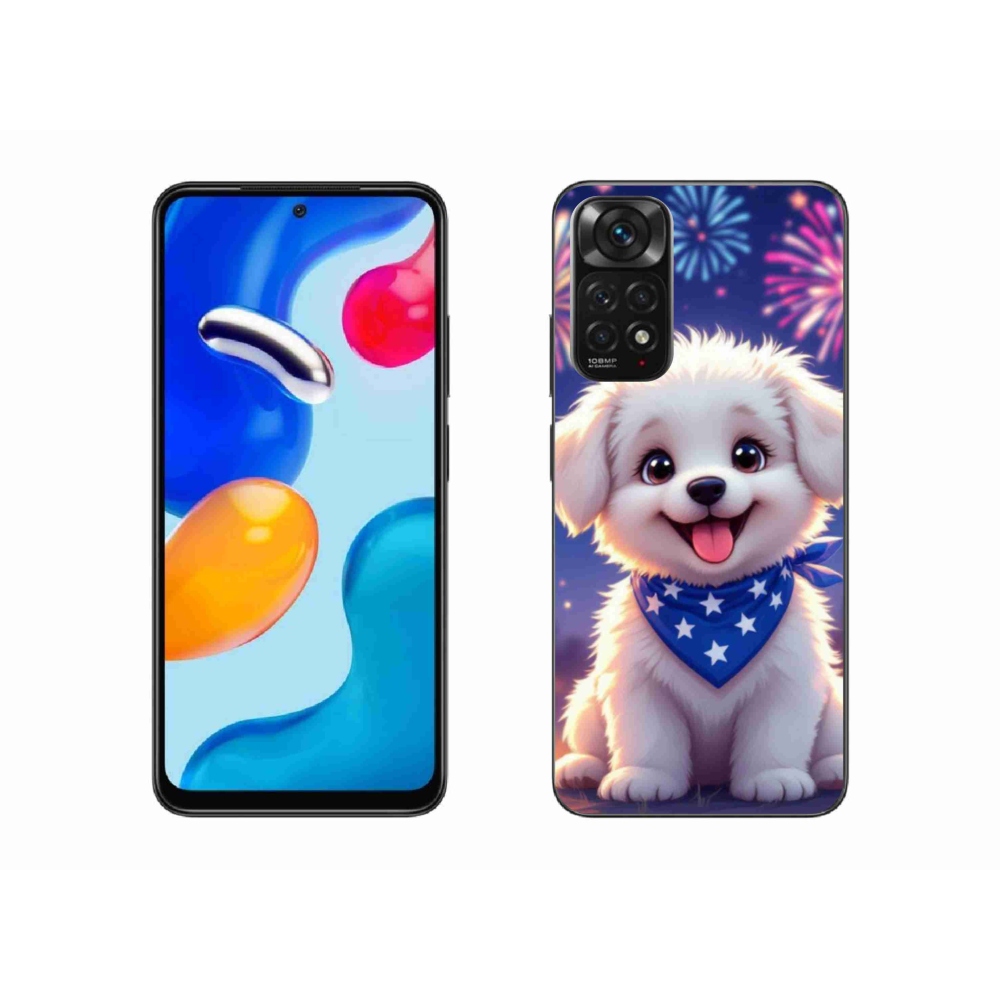 Gélový kryt mmCase na Xiaomi Redmi Note 11 4G - slávnostné šteňa