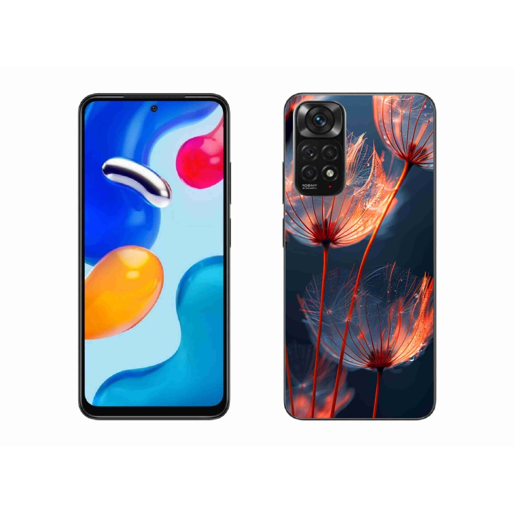 Gélový kryt mmCase na Xiaomi Redmi Note 11 4G - svetielkujúce páperie