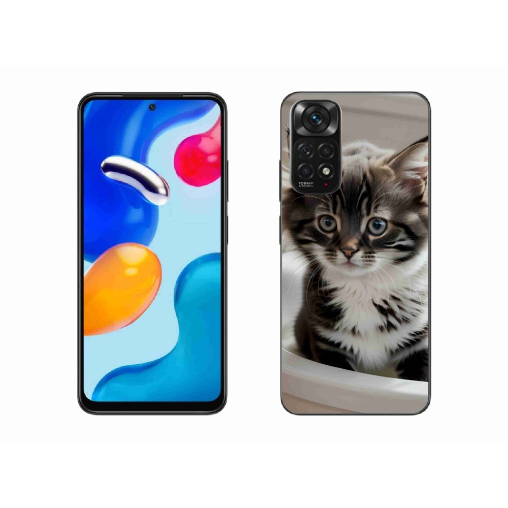 Gélový kryt mmCase na Xiaomi Redmi Note 11 4G - zvedavé mačiatko