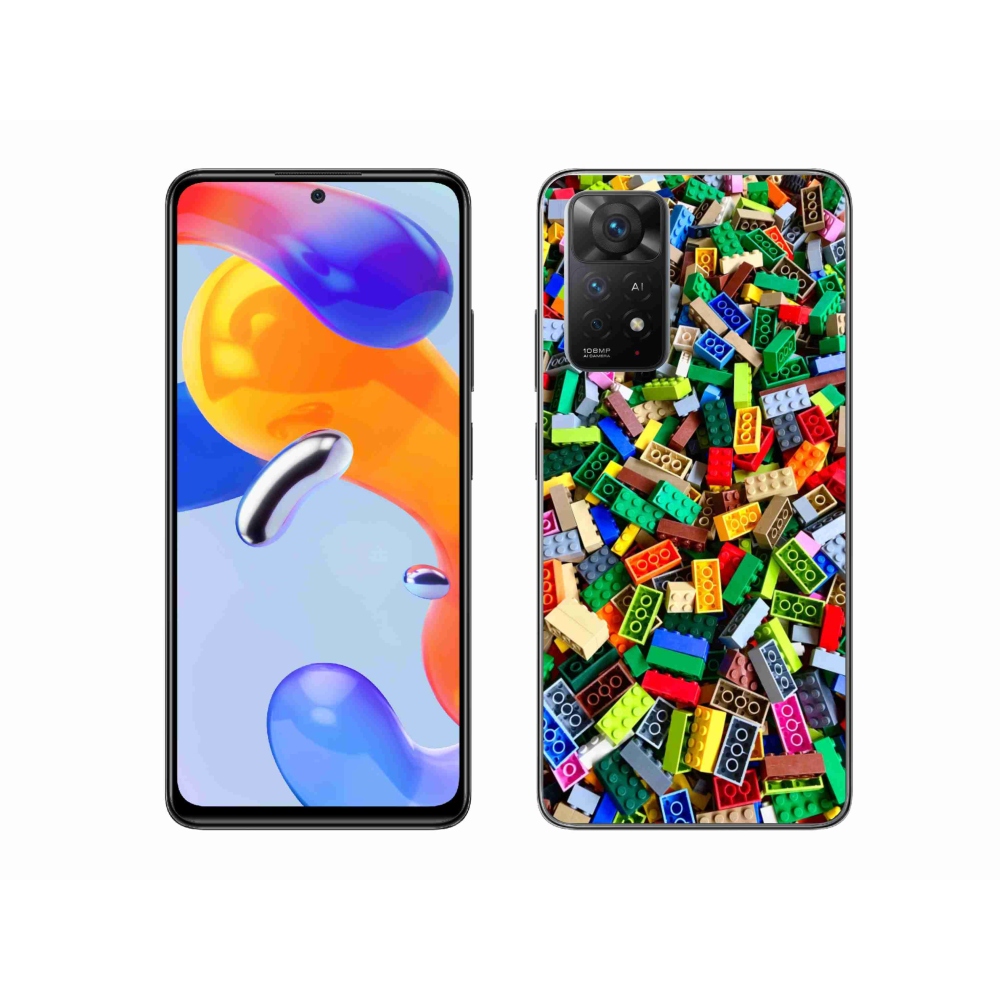Gélový kryt mmCase na Xiaomi Redmi Note 11 Pre 4G/5G - farebné stavebné kocky