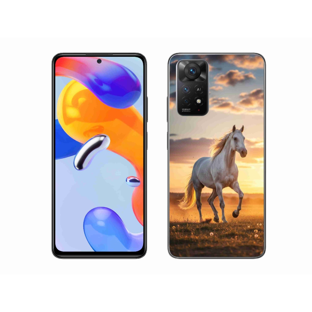 Gélový kryt mmCase na Xiaomi Redmi Note 11 Pro 4G/5G - bežiaci biely kôň 2