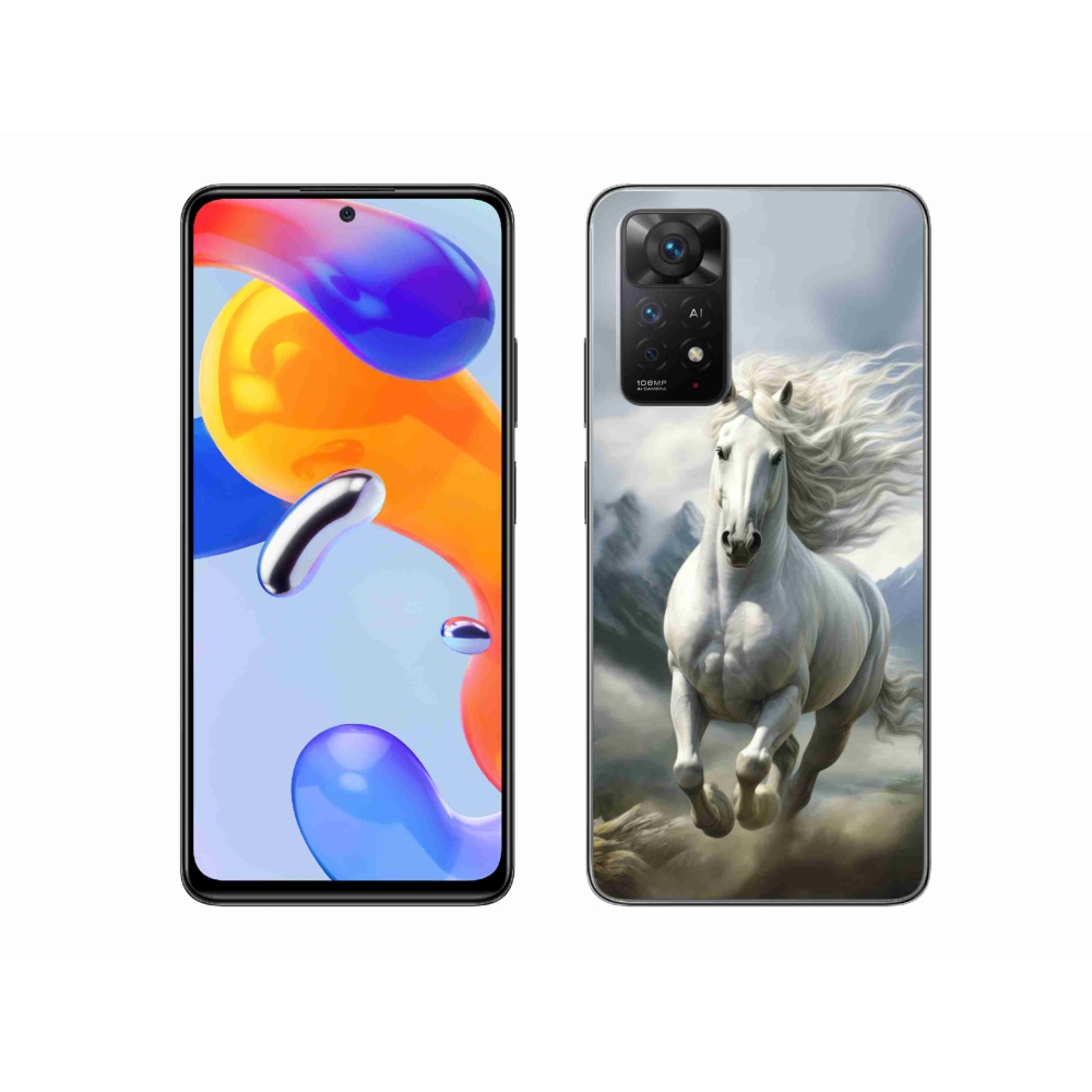 Gélový kryt mmCase na Xiaomi Redmi Note 11 Pro 4G/5G - bežiaci biely kôň 3