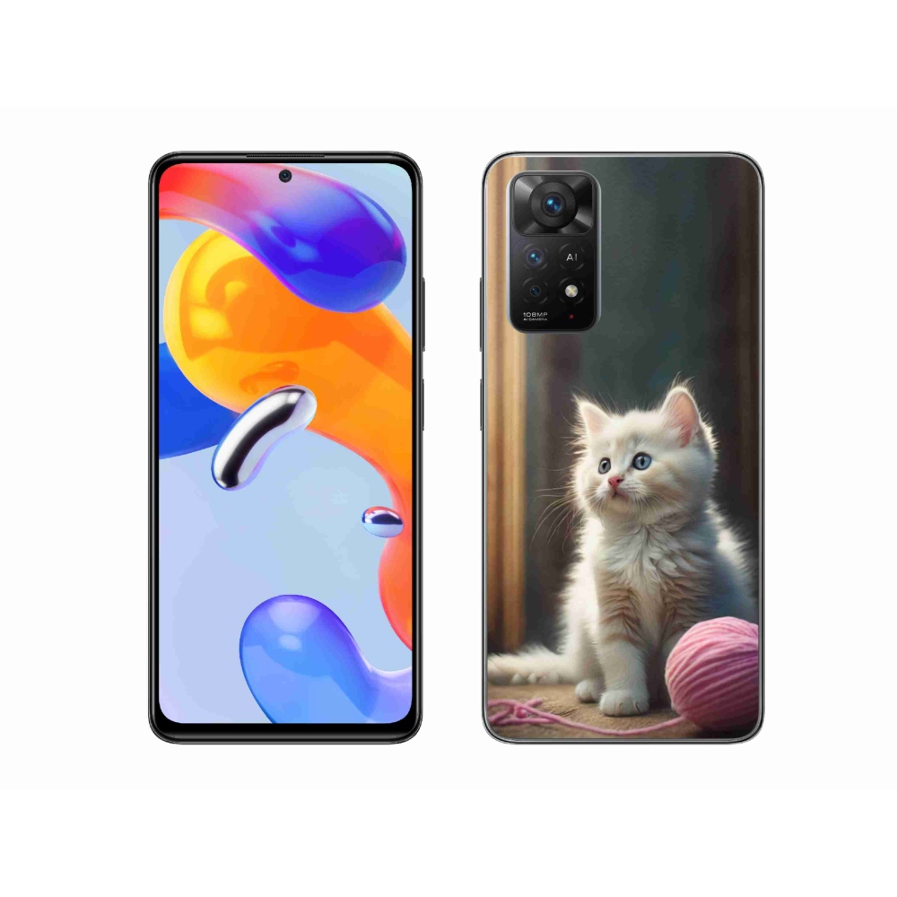 Gélový kryt mmCase na Xiaomi Redmi Note 11 Pre 4G/5G - biele mačiatko 2