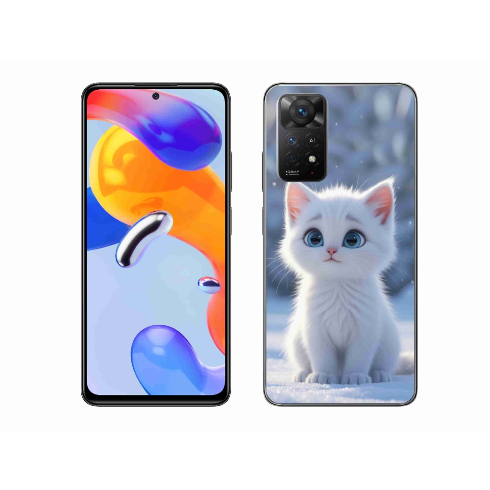 Gélový kryt mmCase na Xiaomi Redmi Note 11 Pro 4G/5G - biele mačiatko 3