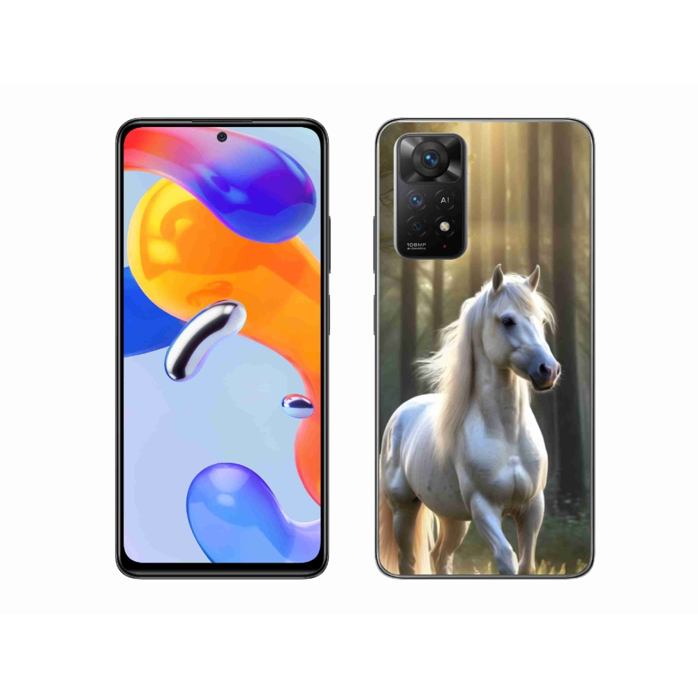 Gélový kryt mmCase na Xiaomi Redmi Note 11 Pro 4G/5G - biely kôň 3