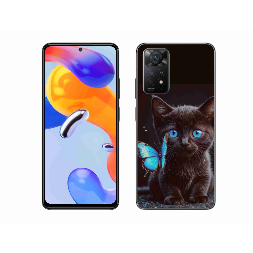 Gélový kryt mmCase na Xiaomi Redmi Note 11 Pro 4G/5G - čierne mačiatko 3