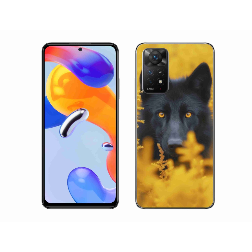 Gélový kryt mmCase na Xiaomi Redmi Note 11 Pro 4G/5G - čierny vlk 2