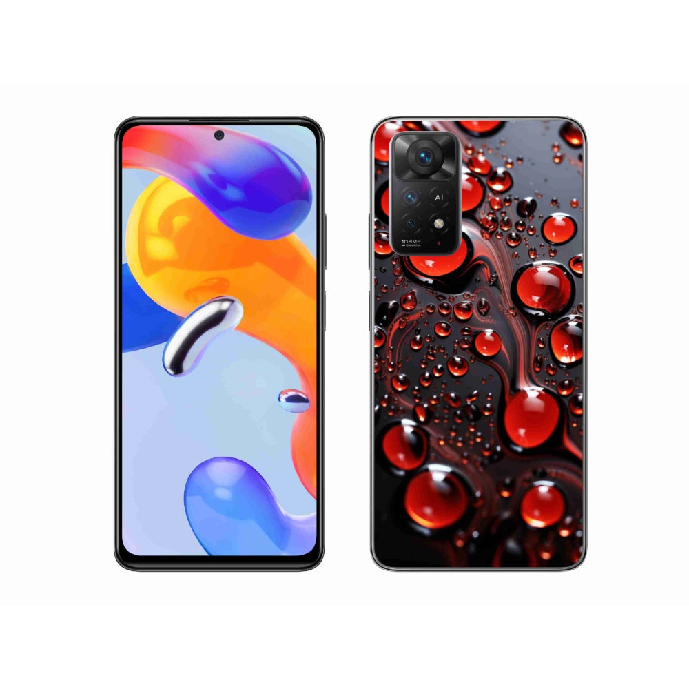 Gélový kryt mmCase na Xiaomi Redmi Note 11 Pre 4G/5G - červené kvapky 2