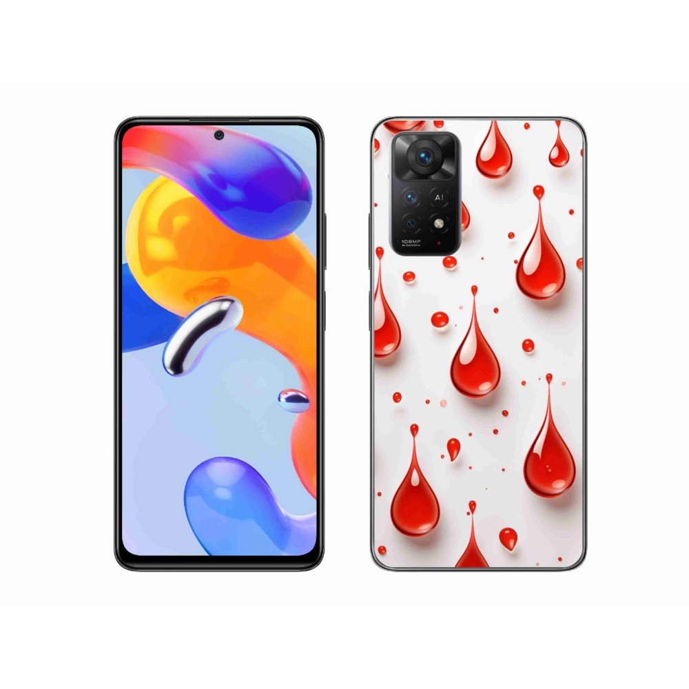 Gélový kryt mmCase na Xiaomi Redmi Note 11 Pre 4G/5G - červené kvapky