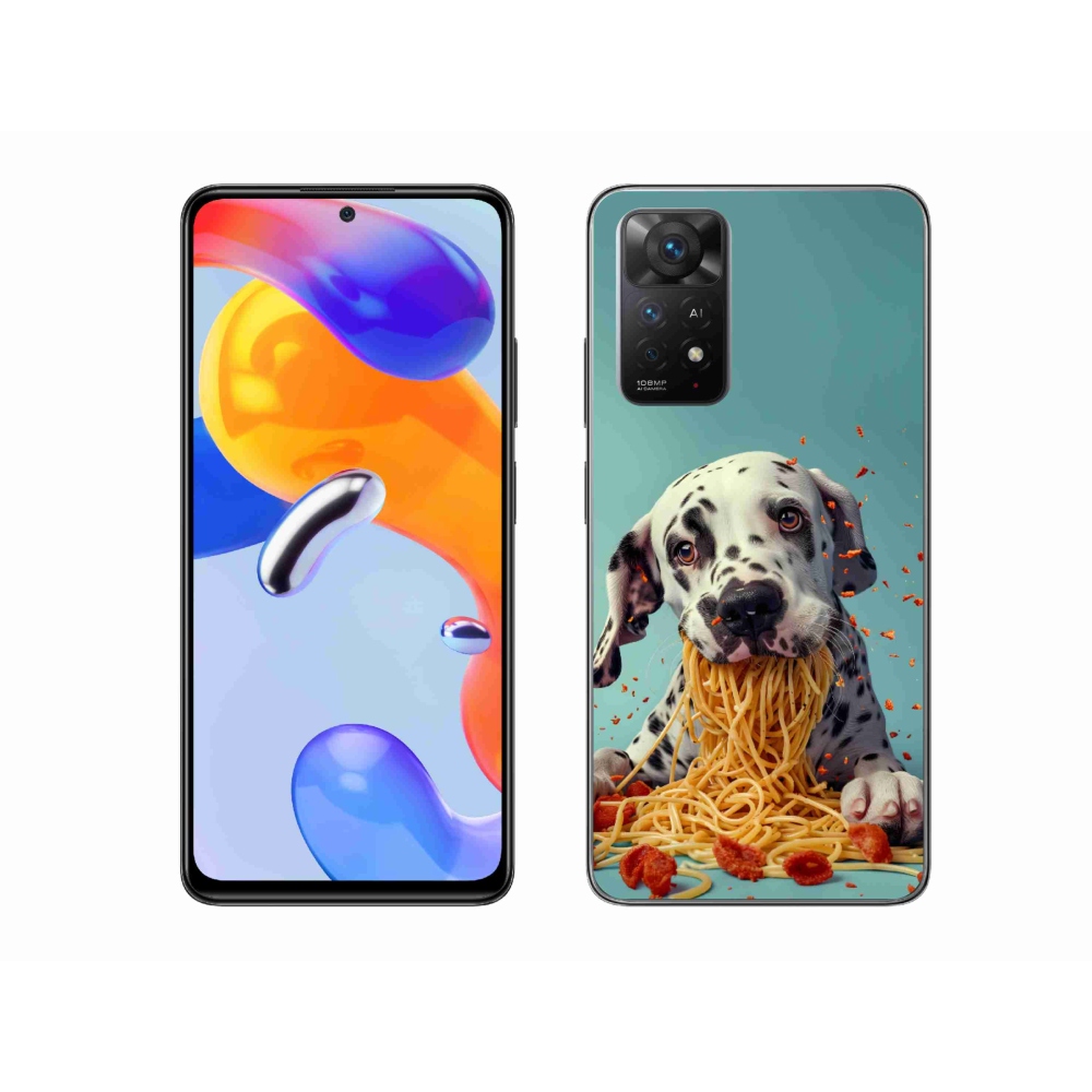 Gélový kryt mmCase na Xiaomi Redmi Note 11 Pro 4G/5G - dalmatín a špagety