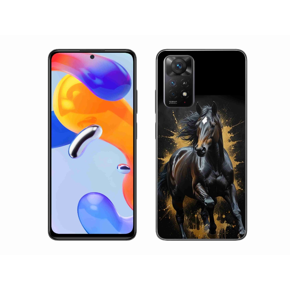 Gélový kryt mmCase na Xiaomi Redmi Note 11 Pro 4G/5G - elegantný čierny žrebec