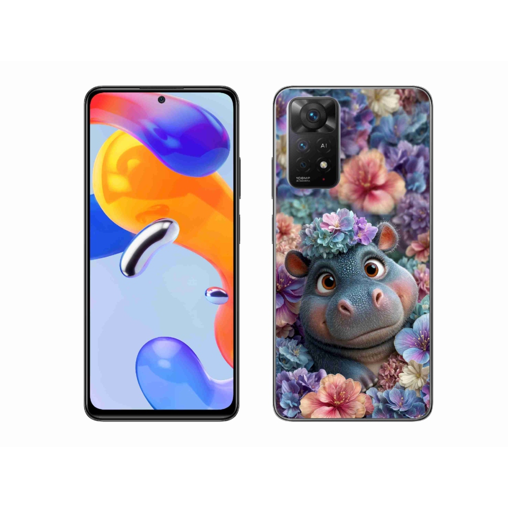 Gélový kryt mmCase na Xiaomi Redmi Note 11 Pro 4G/5G - hrošík v kvetoch
