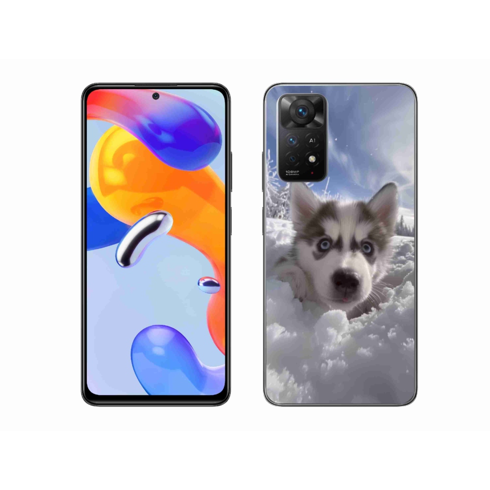 Gélový kryt mmCase na Xiaomi Redmi Note 11 Pre 4G/5G - husky v snehu