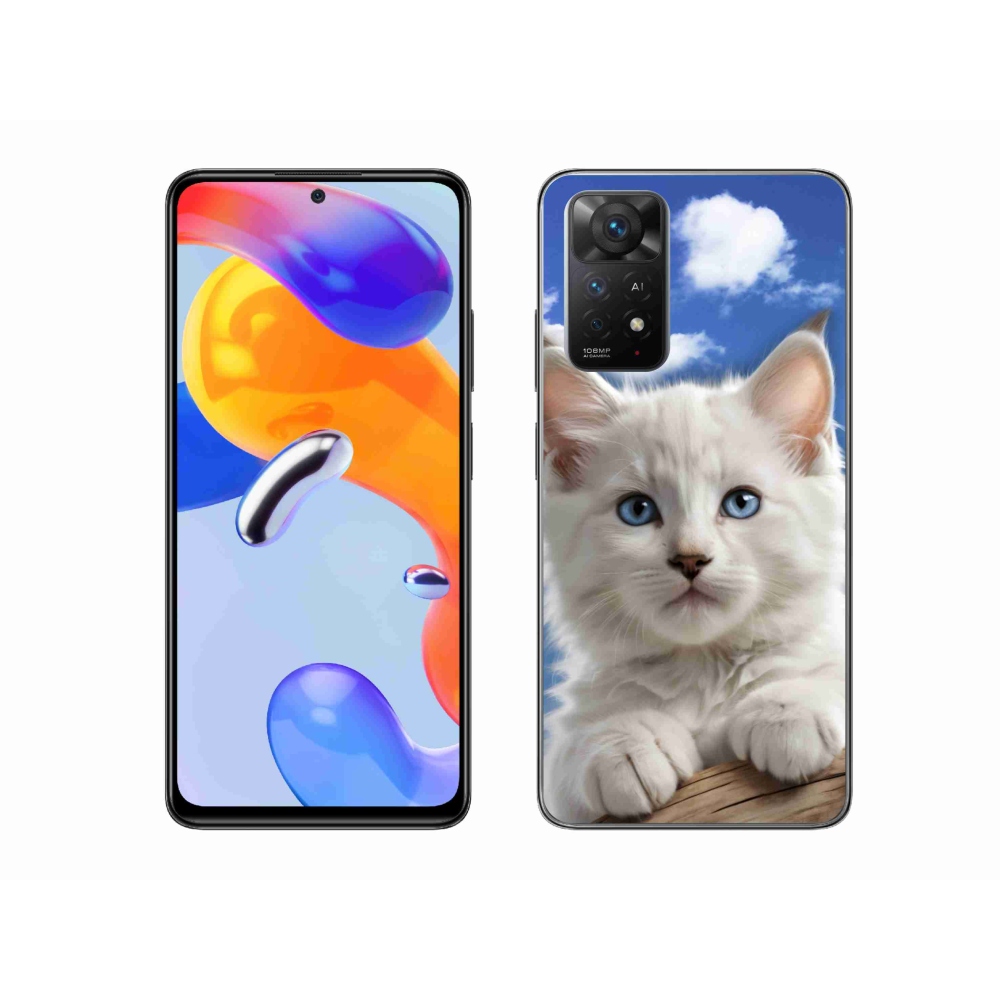 Gélový kryt mmCase na Xiaomi Redmi Note 11 Pro 4G/5G - mačiatko a oblaky